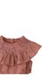 Girls' Ruffled Checkered Knit Blouse - 5