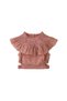 Girls' Ruffled Checkered Knit Blouse - 3