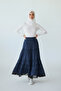 Women's Elastic Waist Folded Gypsy Skirt - 3