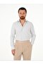 Premium Italian Collar Slim Fit Striped Men's Shirt - 4