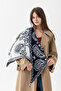Patterned Triangle Double-Sided Shoulder Shawl – Women's Knitwear Scarf - 7