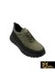 Men's Green Black Genuine Leather Shoes 342502755-1 - 3