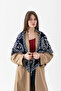 Patterned Triangle Double-Sided Shoulder Shawl – Women's Knitwear Scarf