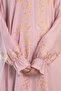 Women's Zip-Up One-Piece Leaf Embroidered Prayer Dress - 4