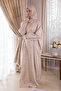 Women's Zip-Up One-Piece Leaf Embroidered Prayer Dress - 4