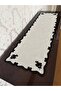 Delikişi Console Cover & Runner. Evali Model. Black Embroidered. 35 X 115 cm - 5