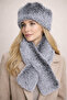 Hat and Scarf Gray Grayish 2-Piece Set Plush Set - Hat Neck Collar Luxury Soft Winter - 6