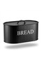 Luxury Modern Large Size Metal Bread Bin with Metal Lid, Black Bread Box Basket 32 cm - 4