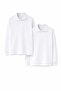 Girls' Polo Neck Long Sleeve 2-Pack School T-Shirt 22715