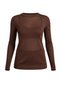 Transparent Fit Knitwear Sweater Women's Brown
