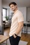 Men's Short Sleeve Polo Neck Buttoned Shirt Slim Fit Casual Knitwear Top - 2