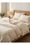 Ruffled %100 Cotton Heart Single Duvet Cover Set - 5