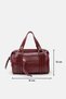 Women's Burgundy Wrinkled Leather Casual Style Hand, Crossbody and Shoulder Bag
