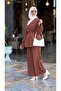 4468 - Modest Two-Piece Set Brown