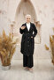 Black Hijab Double Set - 4470 - 5