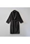 Pure Cotton Men's Bathrobe 100% Organic Cotton Embroidered Anthracite