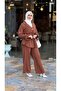 4468 - Modest Two-Piece Set Brown - 2