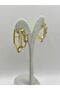 Steel Zircon Stone Baguette Earrings - 5