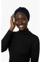 Cross Corded Fabric Combed Cotton Navy Blue Ready-To-Wear Turban Hijab Pool Cap Suitable for Medical Use - 5