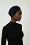 Cross Corded Fabric Combed Cotton Navy Blue Ready-To-Wear Turban Hijab Pool Cap Suitable for Medical Use - 9