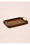 Natura Metal Arm Acacia Tray 30x23 cm - 4