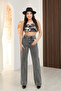 Women's High-Waist Jean Denim Palazzo Pants