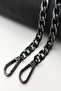 Anthracite Color Chain Bag Chain Set with Spring Hook - Chain Length: 110 cm