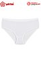 3585 Premium Women's Plus Size White 100% Cotton Striped High Waist Bato Panties 1 Piece