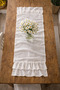 Linen Runner Decorative Frilly Plain Runner - 2