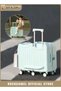 Kids Luggage Ride-On Suitcase, ABS Hard Shell Trolley Case with Cup Holder & Side Hook