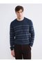 Esvab • Modern & Distinctive Zero Roba Collar Striped Men's Knitwear Sweater