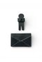 Bond Genuine Leather Card Holder and Hugging Figure Keychain Set – Minimal Handmade for Everyday Carry & Gift - 3