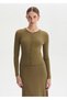 Khaki Slim Fit Knitwear Cardigan
