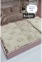 Hayal Beige Chenille Bearded Bohemian Double Bedspread - 2