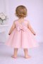 Baby Girl Powder Robe Mini Dress Birthday Satin Dress - 2