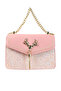 Women Pink Glitter Envelope Sling Bag