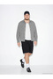 Black Standard Fit Men's Gabardine Cargo Shorts