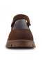 Natural Genuine Leather Brown Girls' Ballerina Shoes - 4