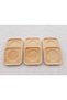 Bamboo Coasters Tea Cup Coasters Set of 6 Tea Plates - 3
