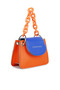 Women Orange Round Flap Mini Statement Bag - 2