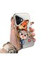 iPhone 16 Compatible High-Quality Cartoon Fox and Rabbit Couple Printed Case - 2