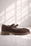 Natural Genuine Leather Brown Girls' Ballerina Shoes