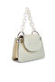 Women White Round Flap Mini Statement Bag - 4