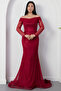 Strapless Neckline Long Sleeve Lace Dress Ecr5790
