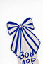 Kiss the Chef and Bon Appetit Bowknot Detailed Textured Paper Bookmark - 5