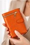 Women's Black Leather Wallet with Zipper, Card Holder, Multiple Compartments, Stylish Design