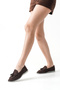 Women's Brown Tasseled Suede Loafer Daily Comfortable Sole Stylish Casual Shoes - 7