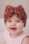 Baby Girl Heart Patterned Bonnet Bandana Beanie – Bowknot Cotton Baby Hair Accessory