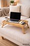 Foldable Bamboo Tray 50X30 cm – Laptop & Breakfast Table – Work Desk with Extendable Legs - 2