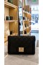 Black Patterned Shoulder Bag with Gold Detail E18 B12 - 3